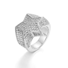 Load image into Gallery viewer, Diamond Star Ring in White Gold