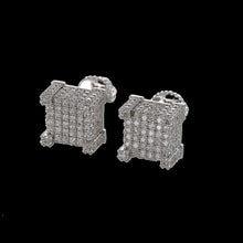 Load image into Gallery viewer, Sterling Silver Triple Row Earrings