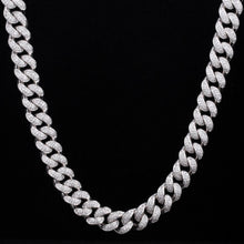 Load image into Gallery viewer, White Gold 12mm Diamond Cuban link