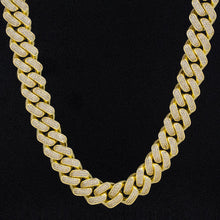 Load image into Gallery viewer, Yellow Gold 18mm Diamond Cuban link