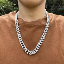 Load image into Gallery viewer, White Gold 12mm Diamond Cuban link