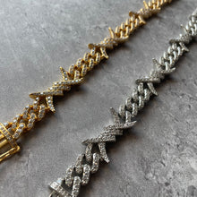 Load image into Gallery viewer, 10mm Diamond Cuban Barbed Wire Chain