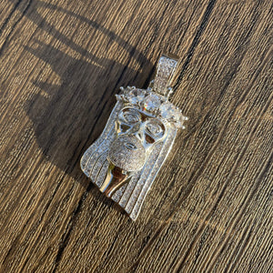 Iced Out Jesus Face Pendant