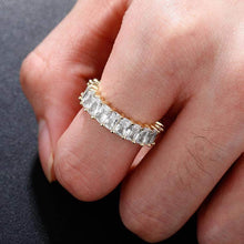 Load image into Gallery viewer, 6mm Baguette Eternity Ring White Gold