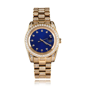 Yellow Gold Iced Presidential Watch