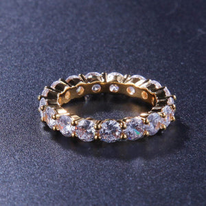 Single Row 3.5mm Eternity Ring in Yellow Gold