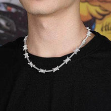 Load image into Gallery viewer, 8mm Iced Barbed Wire Choker