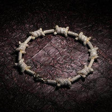 Load image into Gallery viewer, 8mm Iced Barbed Wire Bracelet