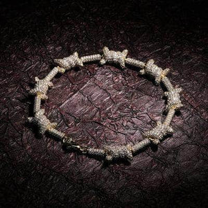 8mm Iced Barbed Wire Bracelet