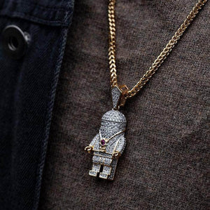 Diamond Lego Astronaut Pendant