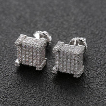 Load image into Gallery viewer, Sterling Silver Triple Row Earrings