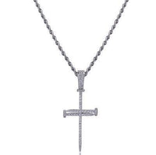 Load image into Gallery viewer, Iced Nail Cross Pendant