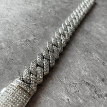 Load image into Gallery viewer, 12mm White Gold Prong Diamond Bracelet