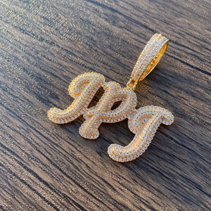 Costume 3D Classic Letter Pendant In Yellow Gold