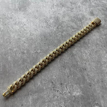 Load image into Gallery viewer, 12mm Yellow Gold Iced Cuban Bracelet