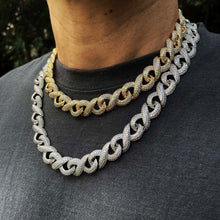 Load image into Gallery viewer, 15mm infinite Diamond Chain in white gold