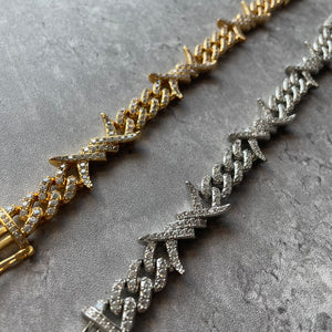 10mm Diamond Cuban Barbed Wire Chain