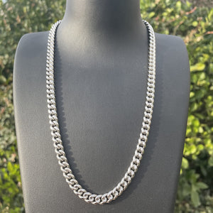 6mm Classic Miami Cuban Link in White Gold