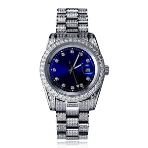 White Gold Iced Presidential Watch
