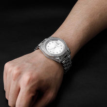 Load image into Gallery viewer, White Gold Iced Presidential Watch