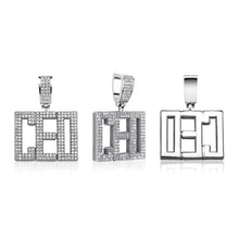 Load image into Gallery viewer, costume upright letter pendant in white gold