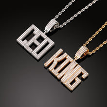Load image into Gallery viewer, Costume upright letter pendant in Yellow Gold