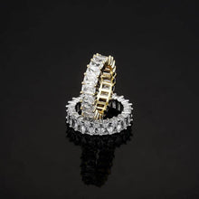 Load image into Gallery viewer, 6mm Baguette Eternity Ring White Gold