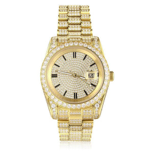 Yellow Gold Iced Presidential Watch