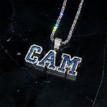 Load image into Gallery viewer, Costume Two-Tune letter pendant in white gold