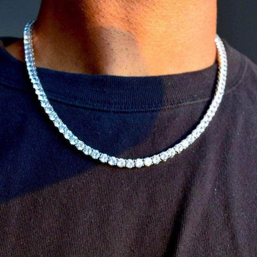 5mm Tennis Chain in White Gold