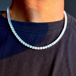 5mm Tennis Chain in White Gold